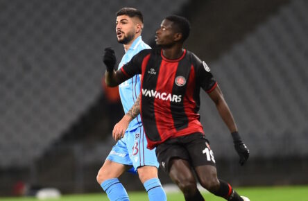 Ebrima Colley R of Fatih Karagumruk SK and Eren Elmali L of Trabzonspor during the Turkish Super League match between Fatih Karagumruk SK and Trabzonspor at Ataturk Olympic Stadium in Istanbul, Turkey on December 28, 2022. Photo by Seskimphoto  PUBLICATIONxNOTxINxTUR