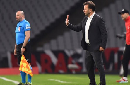 Coach Okan Buruk of Galatasaray during the Turkish Super League match between Fatih Karagumruk and Galatasaray at Ataturk Olympic Stadium on May 12, 2024 in Istanbul, Turkey.Photo by SeskimPhoto  Fatih Karagumruk vs Galatasaray - Turkish Super League 2023/24 PUBLICATIONxNOTxINxTUR